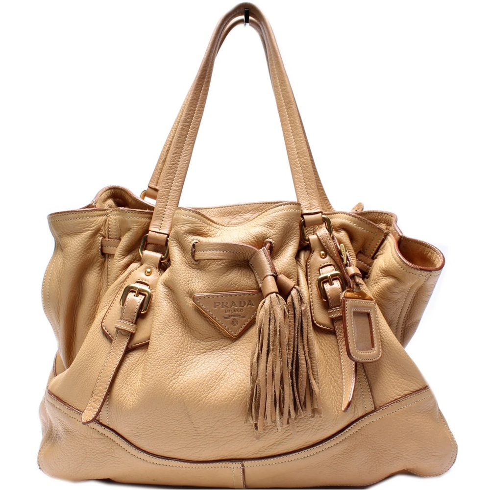 Prada Deerskin Tote Slouch Bag